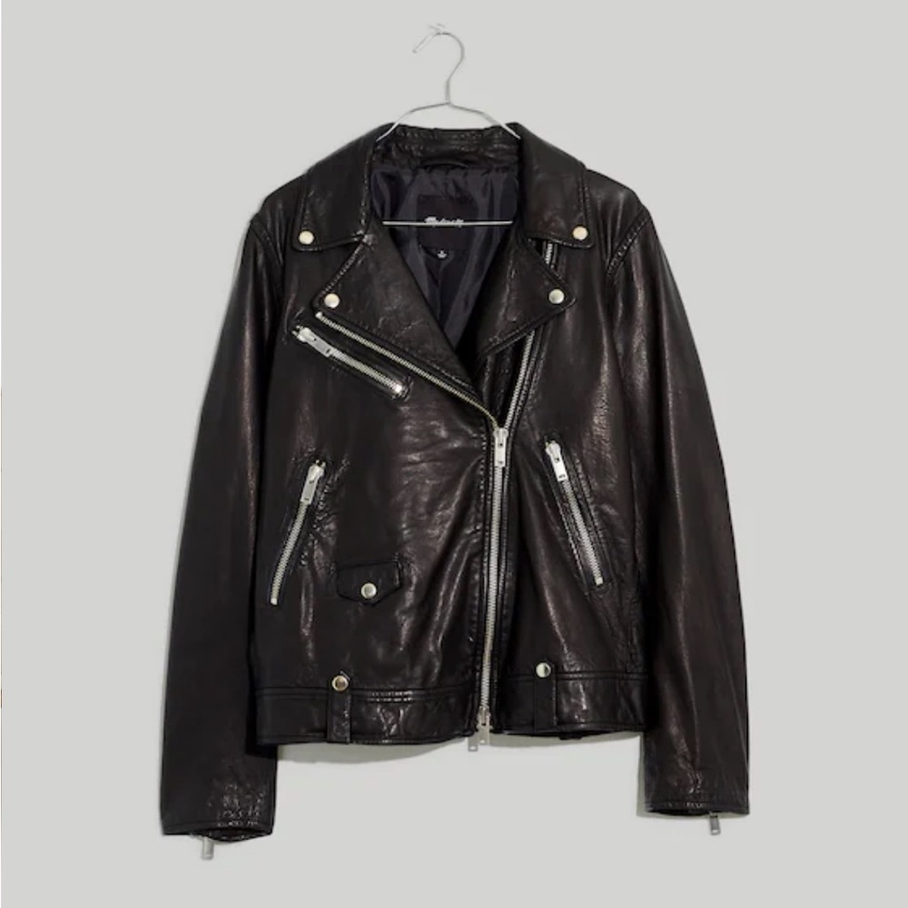 Madewell Black Leather Moto Jacket